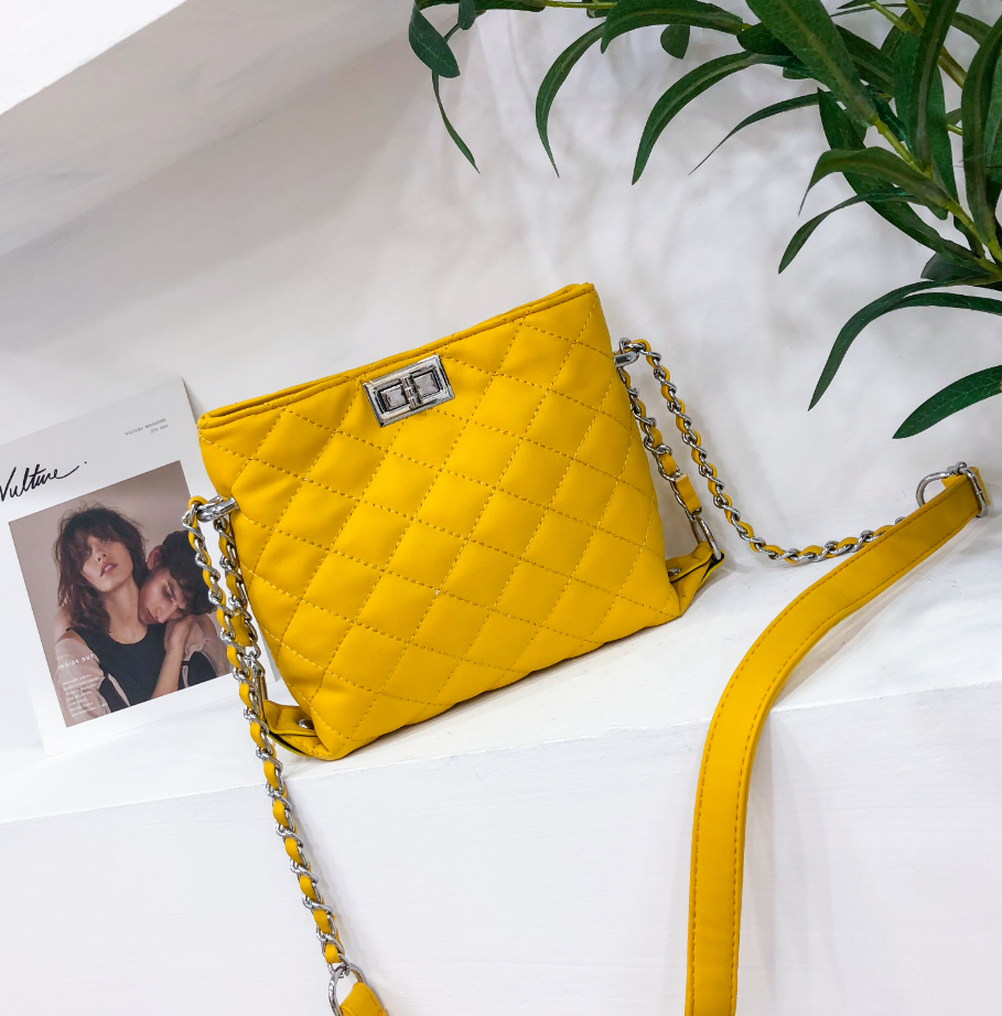 Lovely Trendy Chain Strap Yellow Crossbody BagLW Fashion Online For