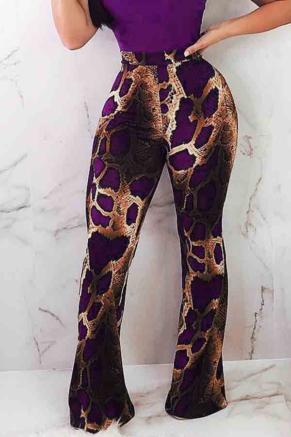 Lovely Trendy Printed Purple PantsLW | Fashion Online For Women ...