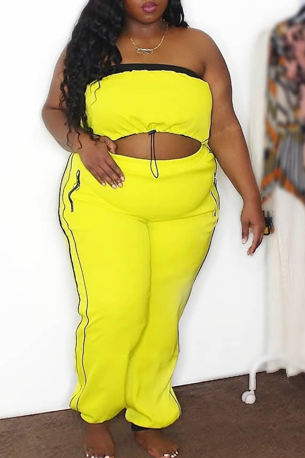 yellow crop pants