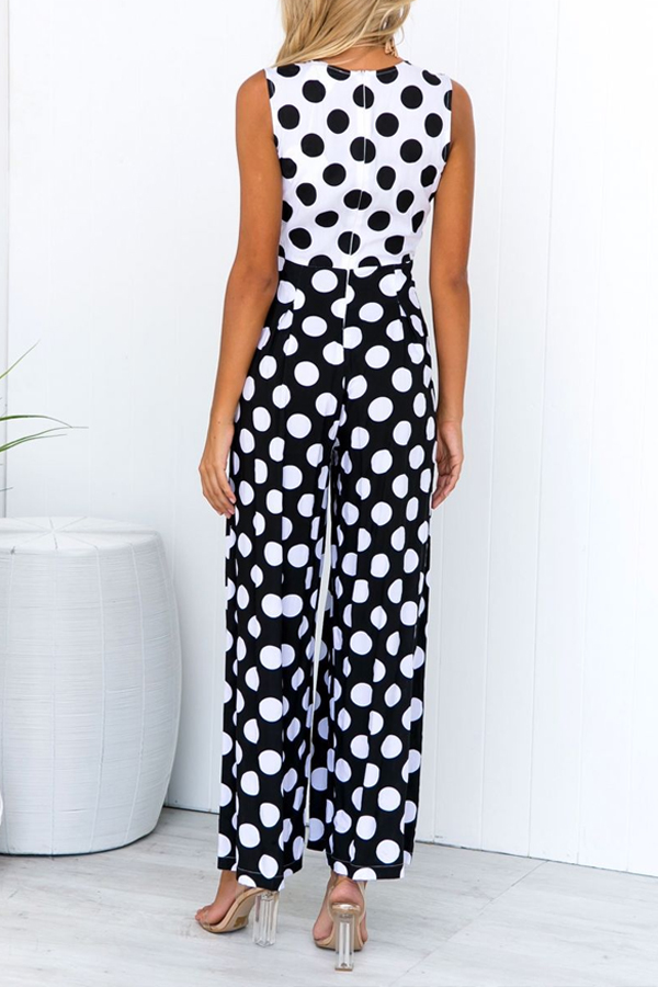 Lovely Trendy Dot Print Black And White One-piece JumpsuitLW | Fashion ...