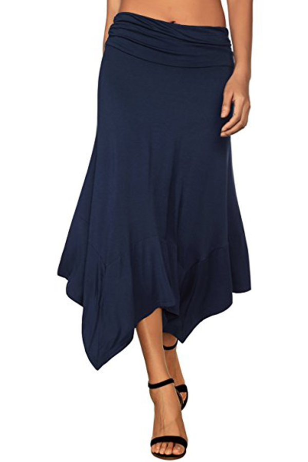 Lovely Casual Loose Navy Blue SkirtLW Fashion Online For Women