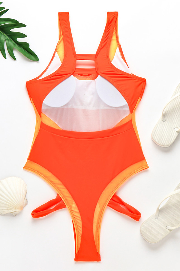 Lovely Hollow-out Orange One-piece SwimsuitLovelyWholesale | Wholesale ...