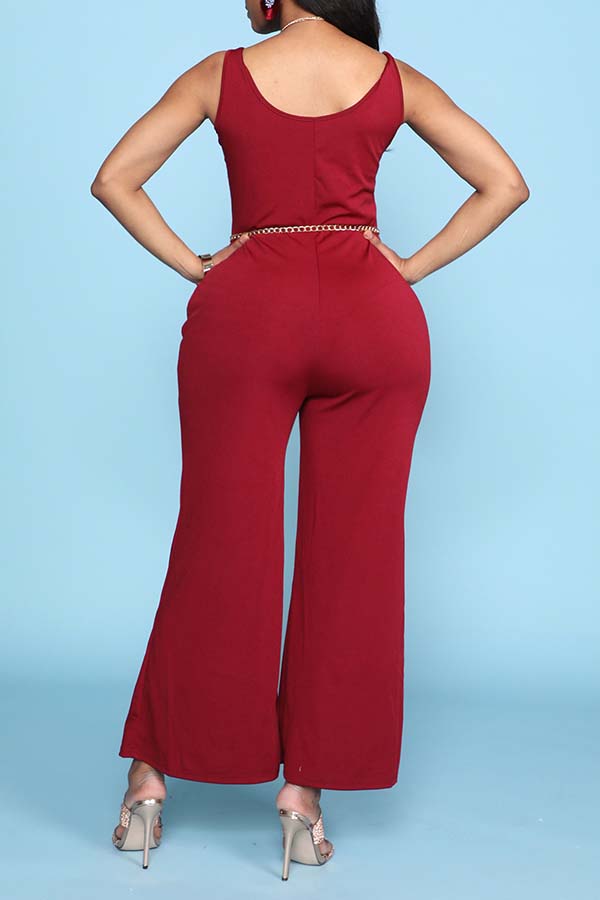 Lovely Trendy Basic Wine Red One-piece JumpsuitLW | Fashion Online For ...