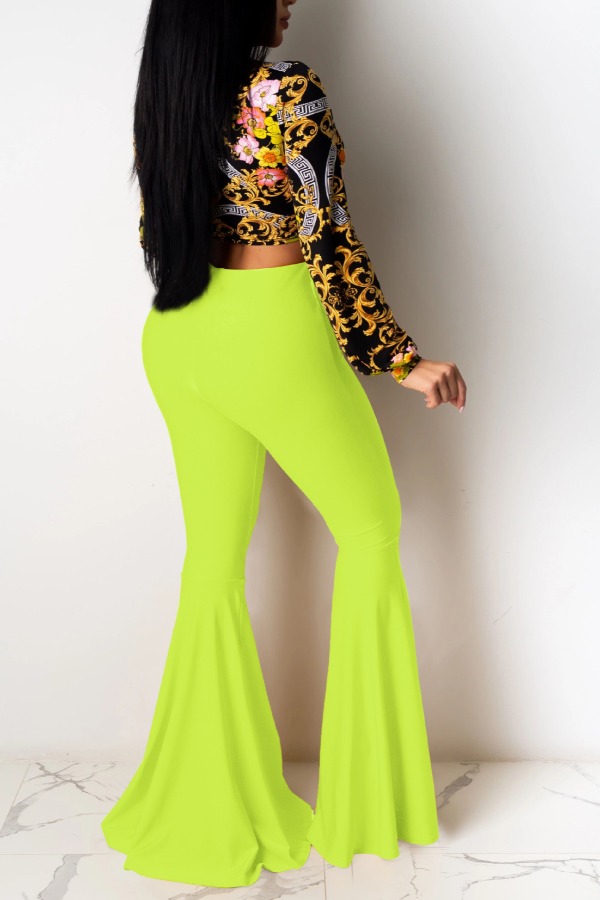 lovely Trendy Flared Yellow PantsLW Fashion Online For Women Affordable Women's Clothing