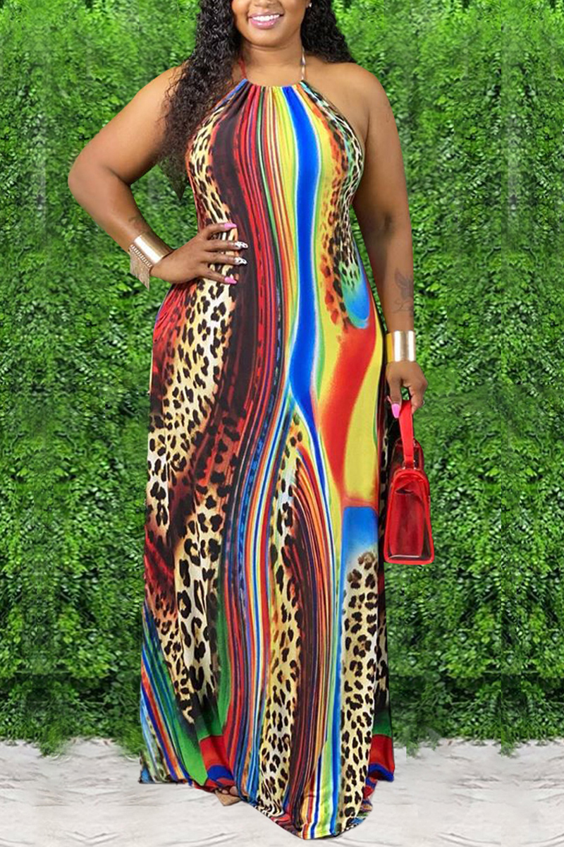 bohemian backless maxi dress