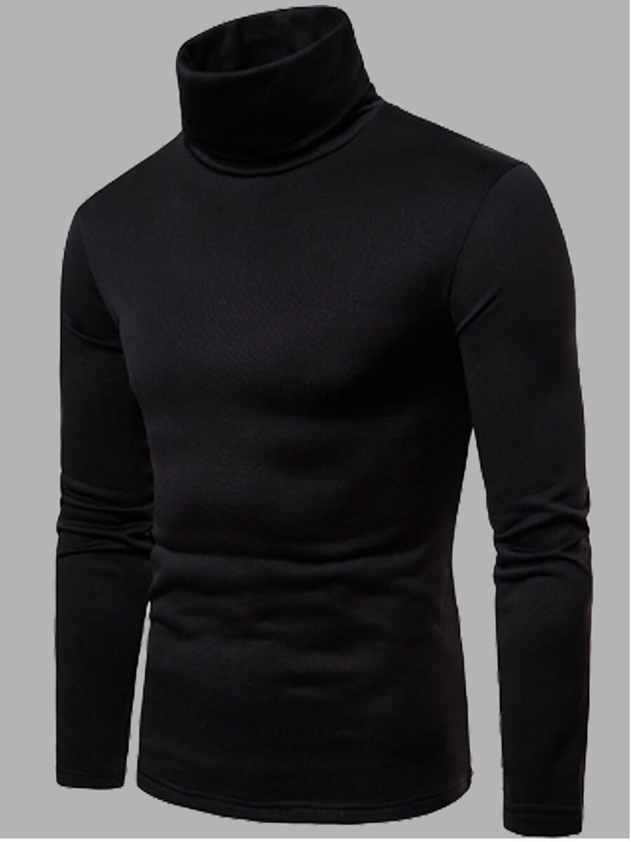 LW Men Turtleneck Basic Skinny Sweater Sale | LovelyWholesale