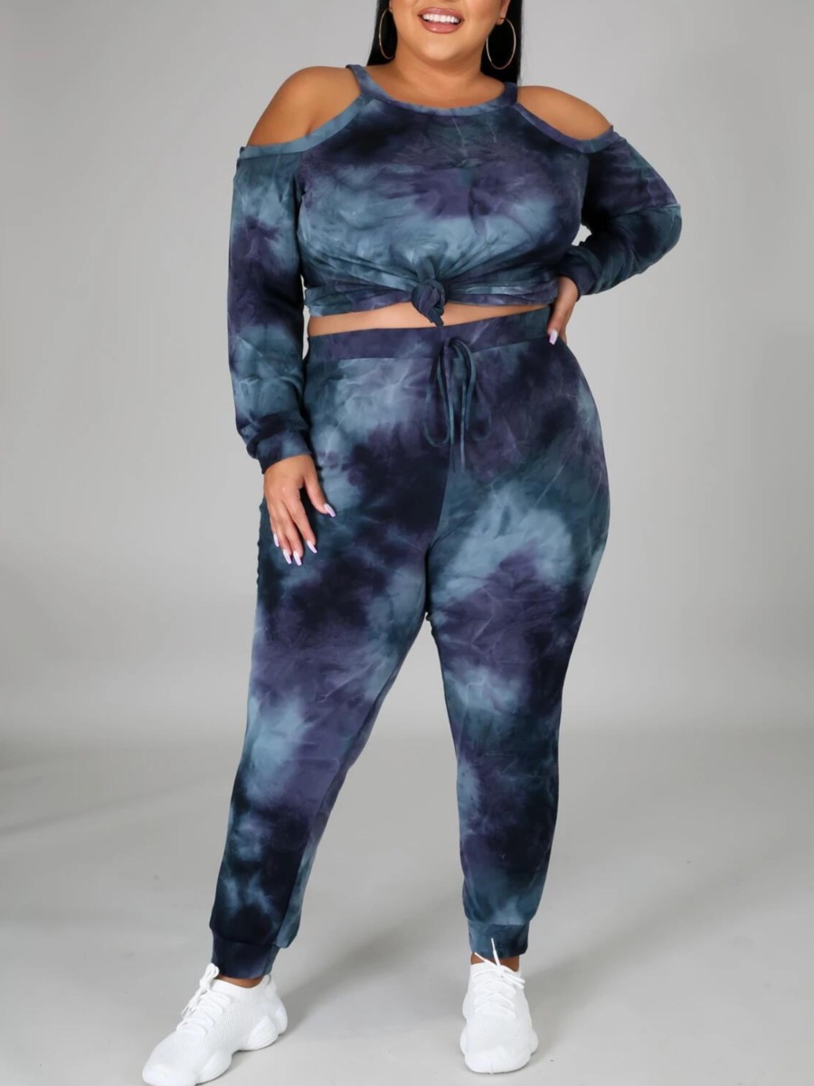 navy blue plus size pants