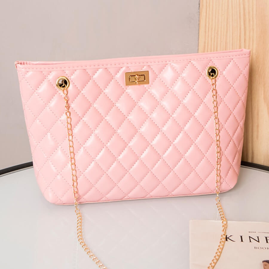 Lovely Casual Chain Strap Pink Crossbody BagLW Fashion Online For