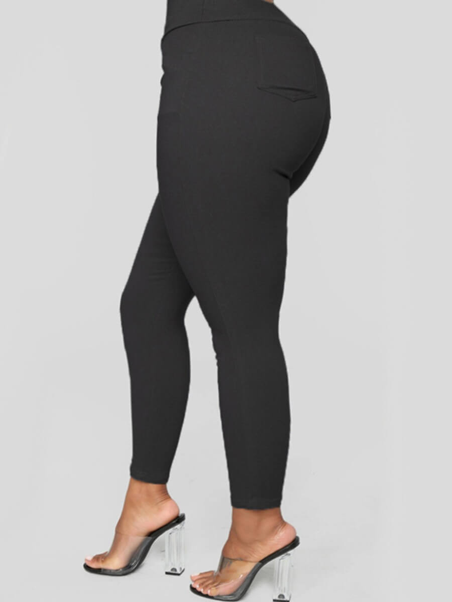 black plus size pants