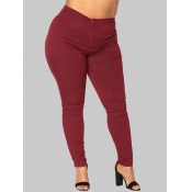 red plus size jeans