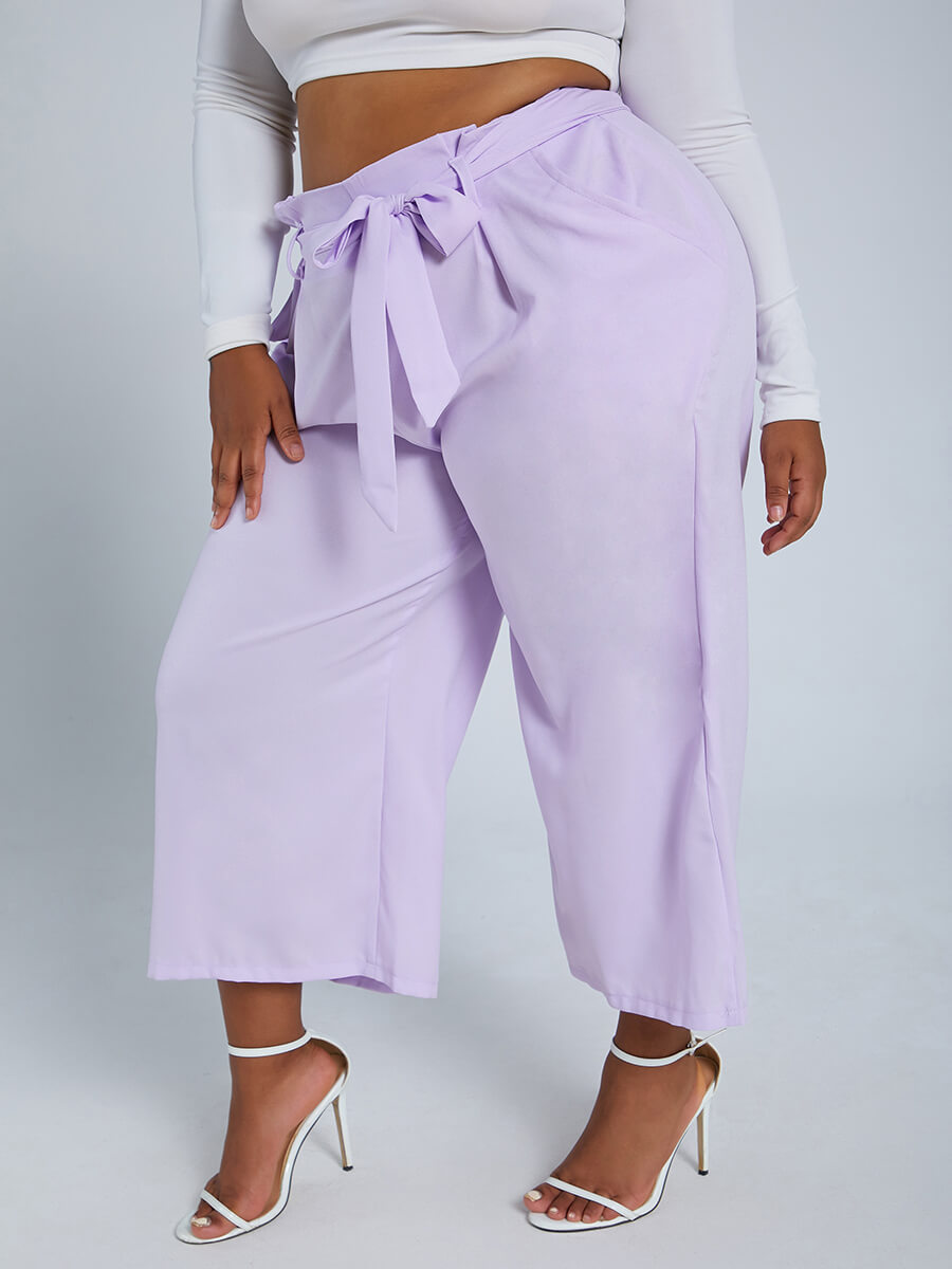 plus size purple pants