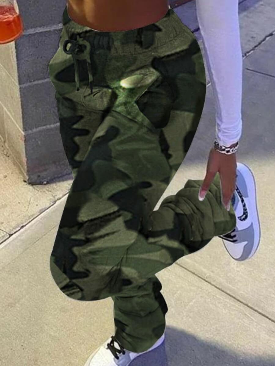 Lovely Casual Camo Print Army Green PantsLW | Fashion Online For Women ...