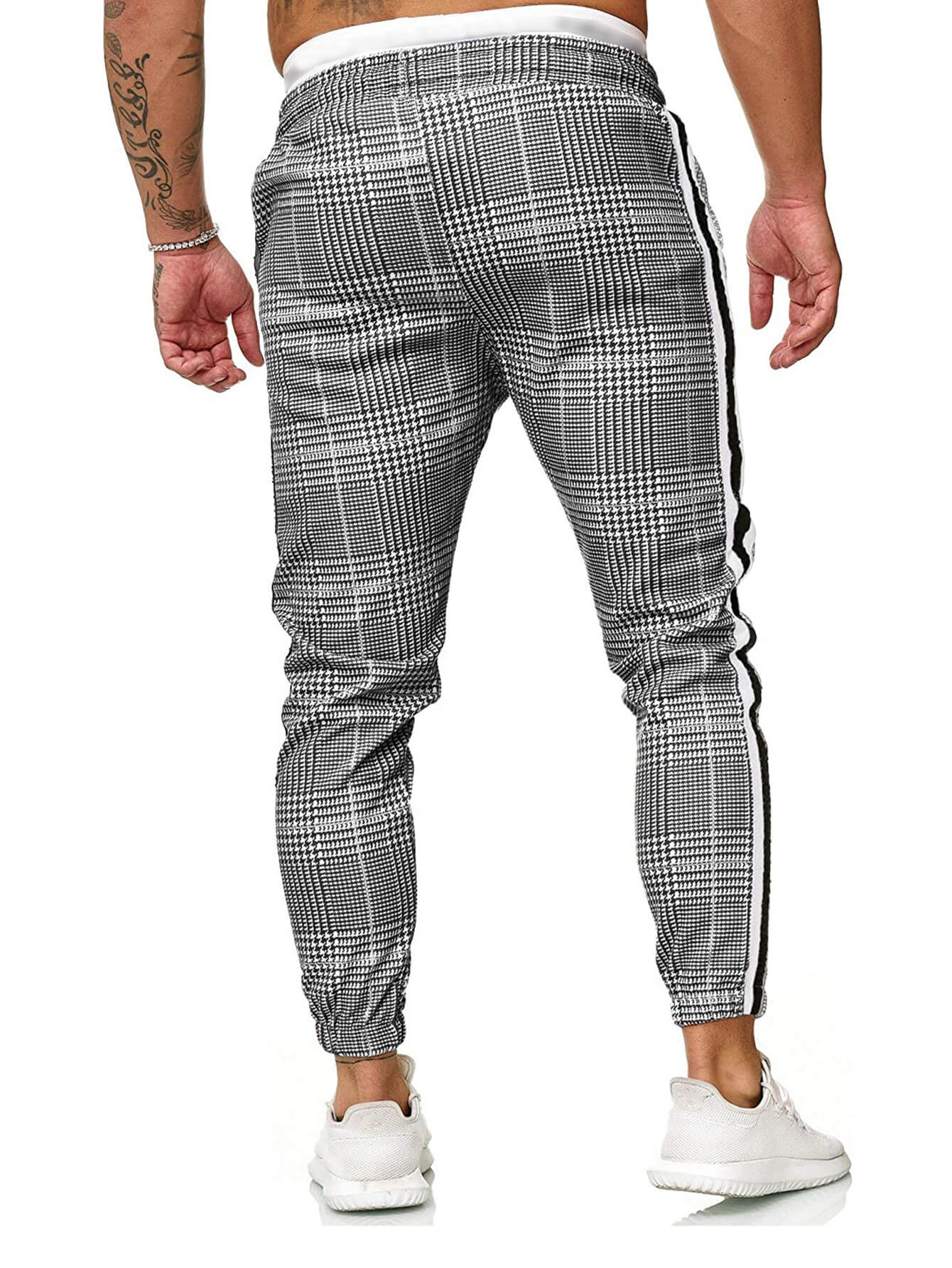 Lovely Men Casual Grid Print Grey PantsLW | Fashion Online For Women ...