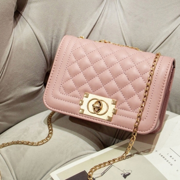 pink chain crossbody bag