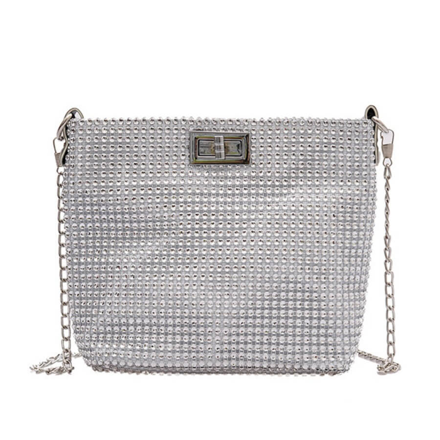 Lovely Stylish Chain Strap Silver Crossbody BagLW | Fashion Online For ...