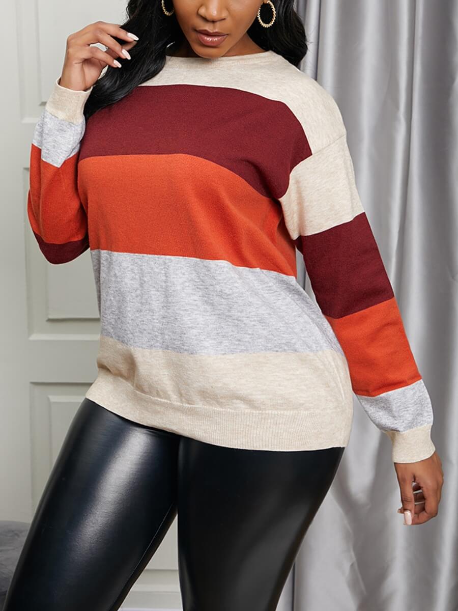 Lovely Color-lump Multicolor SweaterLW | Fashion Online For Women ...